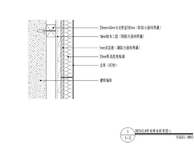 软包厚度测量与收口细节施工图