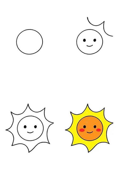 小学生在在线教学平台涂鸦板绘制的歪扭小太阳作业