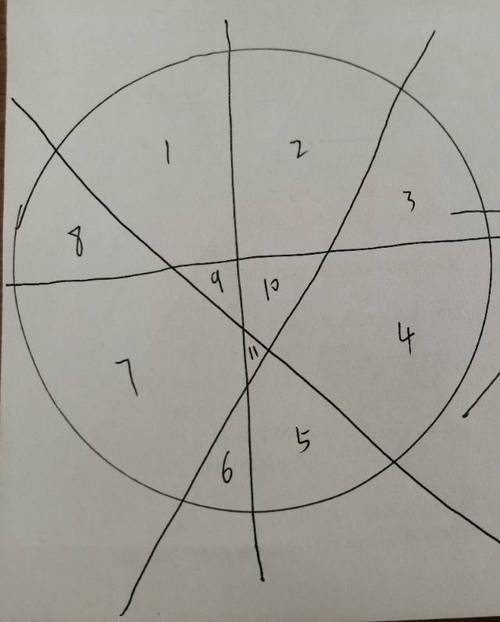孩子晚上写作业数学题披萨切块示意图