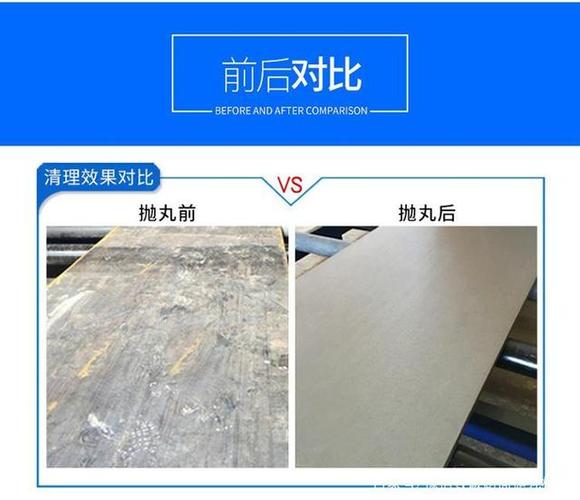 钢结构抛丸处理后不同锚纹深度对比图