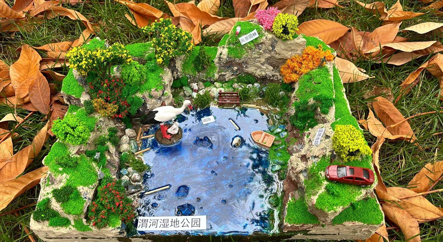 小学生用废旧材料制作城市微缩景观