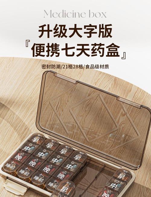 按服药时间分类的老人家用整理药盒
