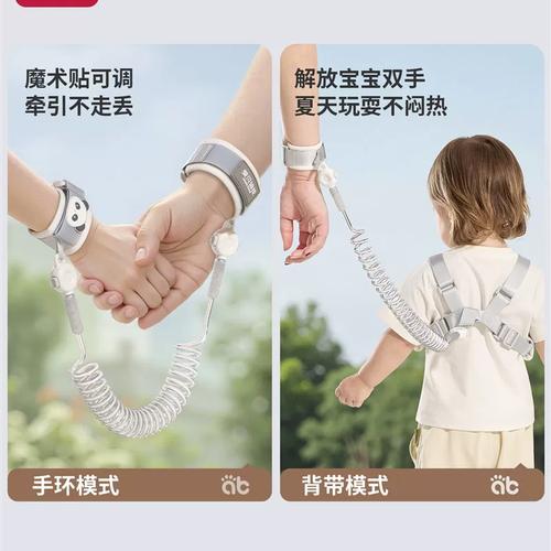 儿童防走失背包背面牵引绳特写
