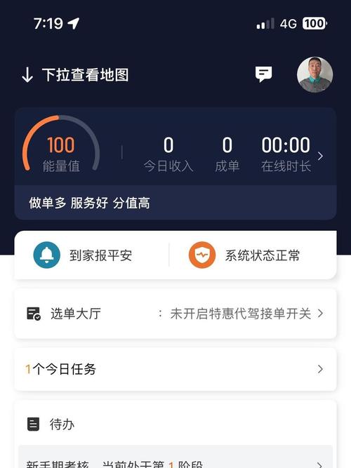 灵活就业代驾司机手机接单界面截图