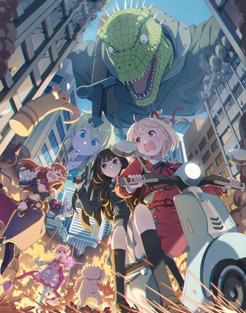 漫画异兽魔都城市街头场景插画