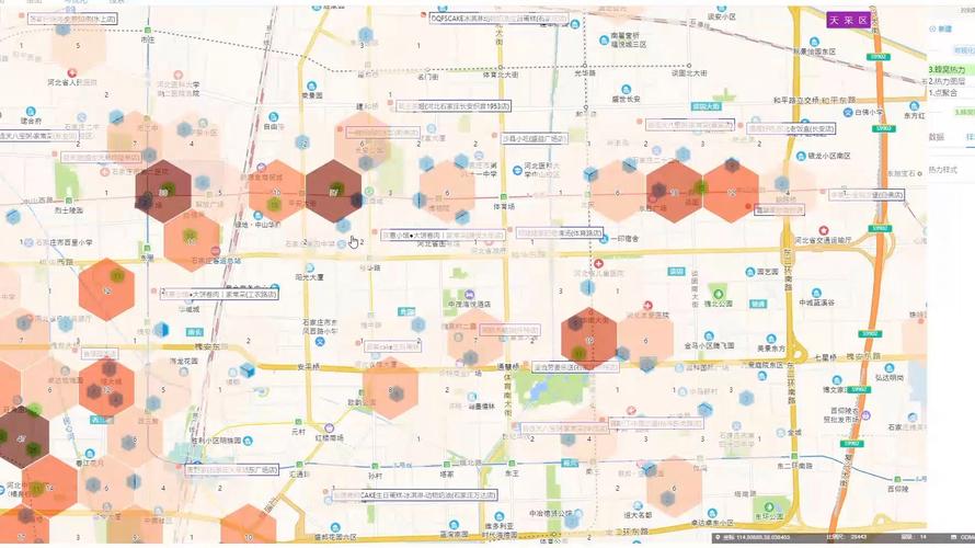 连锁餐饮新店选址GEO热力分析图