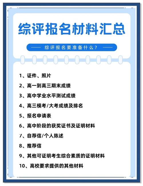 高校综合评价招生初审材料清单表