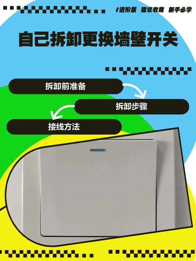 电工更换墙壁开关实操步骤分解图