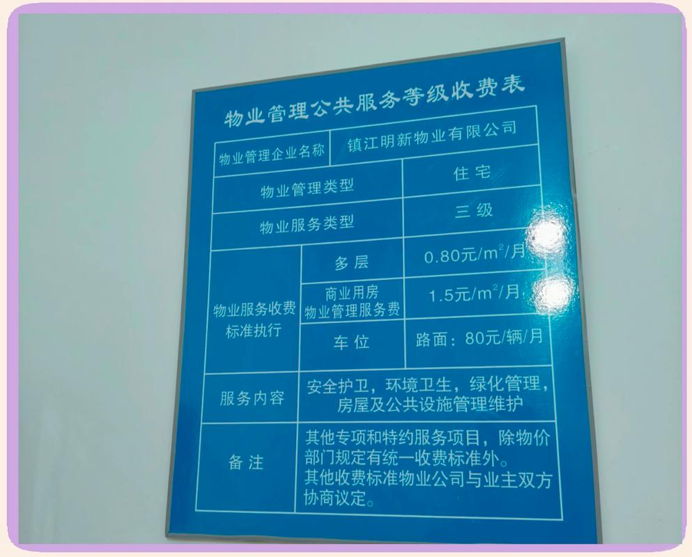 小区物业服务调价公示张贴实拍图