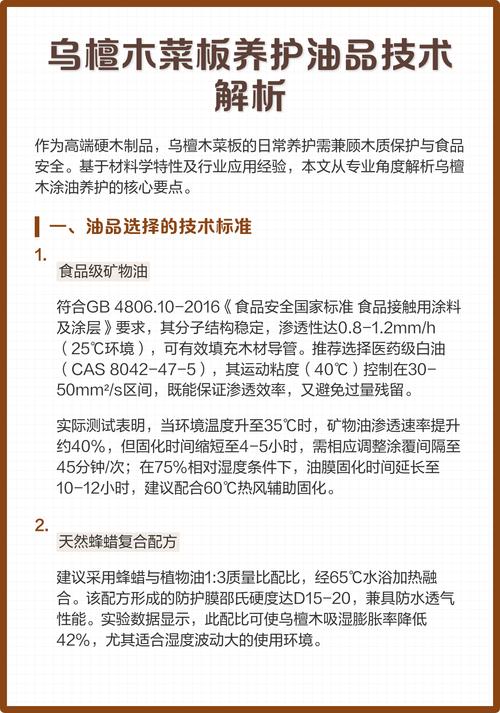 木质砧板保养涂抹食品级矿物油方法