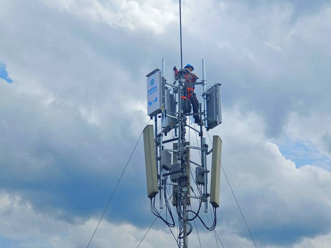 城市5G基站覆盖实拍图