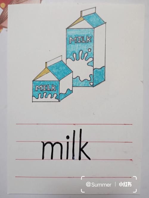 小学英语课堂饮料单词milk拓展教学板书