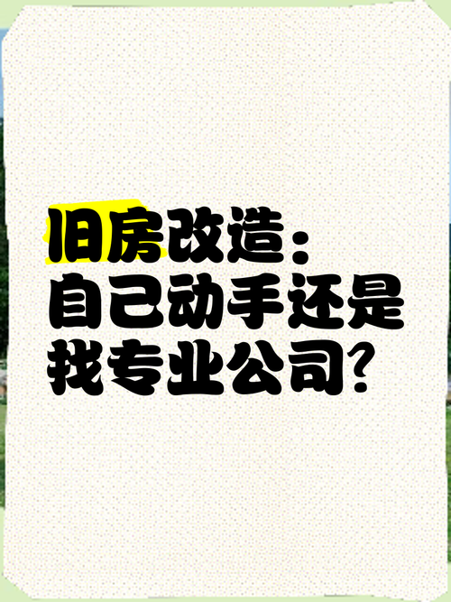自己动手,还是找公司?