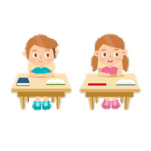 8岁男孩课桌前小动作动图
