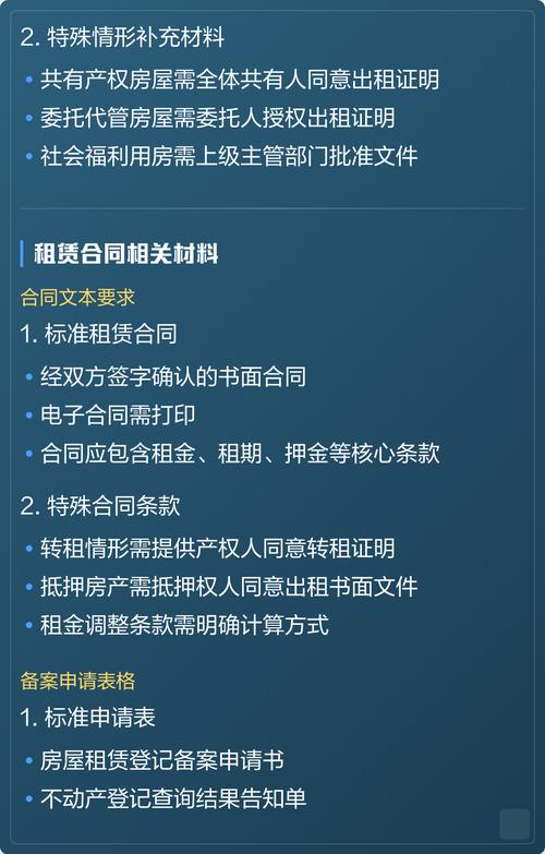 房屋租赁合同网上备案所需材料手写清单
