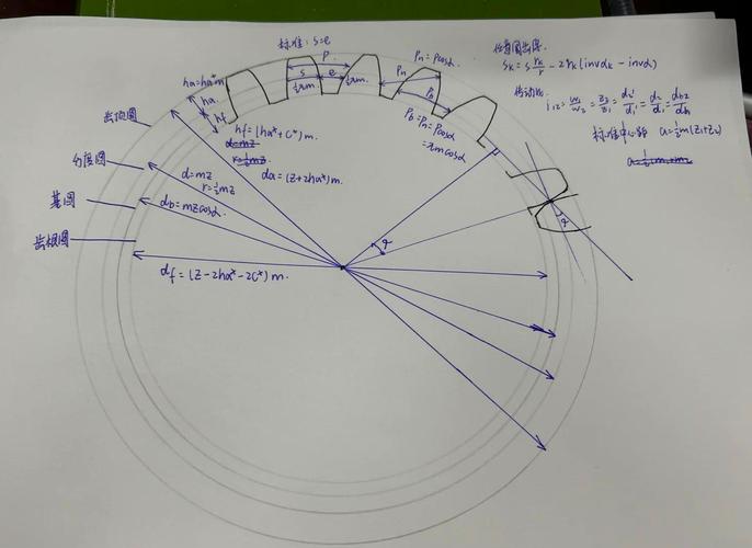 学生课程设计 齿轮参数选型草稿纸 实拍
