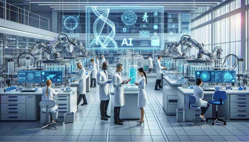 AI制药科研成果实验室自动化机器人实验场景