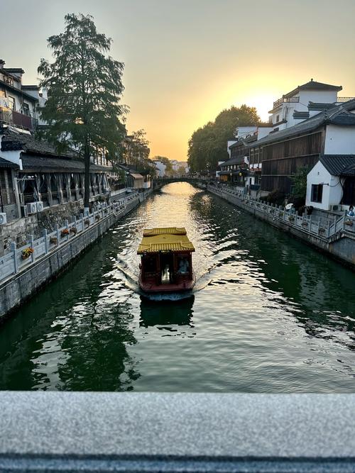 秦淮河黄昏全景