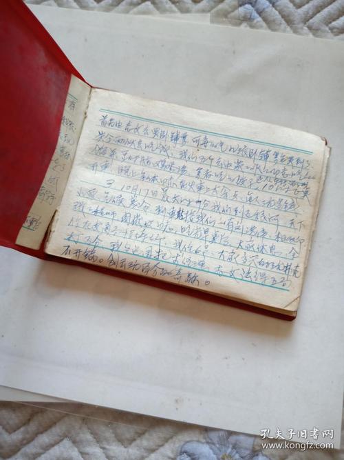 八十年代蓝皮工程人员手写工作日记内页