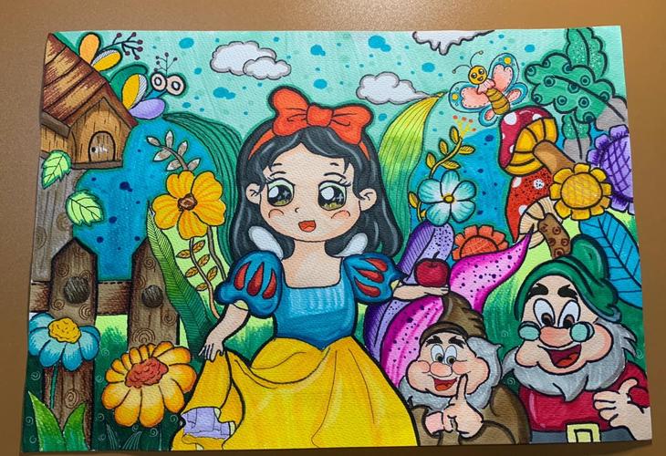孩子手绘插图原创童话稿实拍