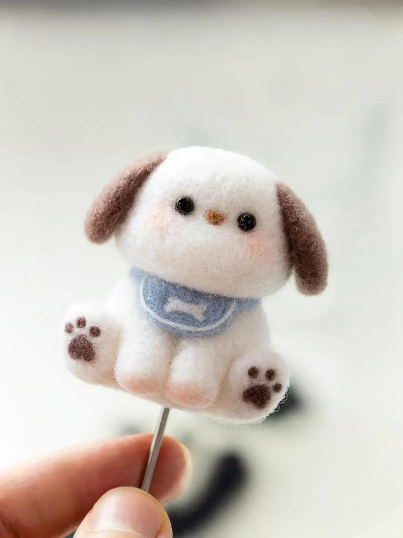 可爱羊毛毡小狗成品展示