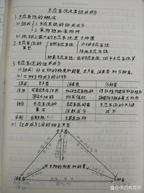 高中文综生态系统服务功能考点手写笔记