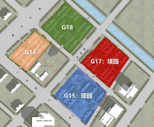 南京高低容积率楼盘地块对比示意图