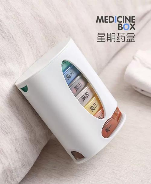 分类整理好的老人常用药物分格收纳盒