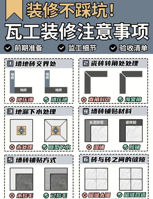 瓦工铺贴验收与后期注意事项