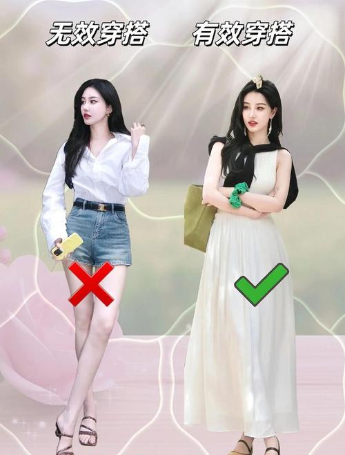 复古穿搭正确错误肩线对比示意图