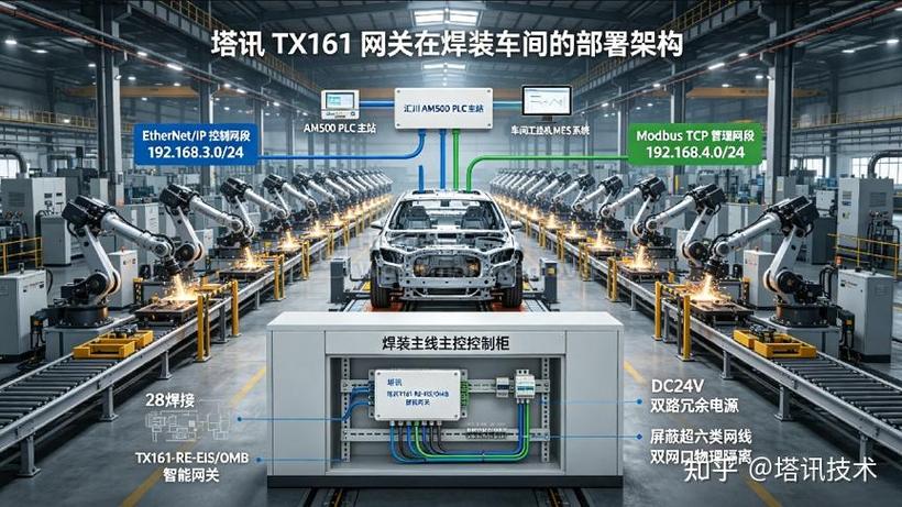 汽车焊装线工业通信接头安装图