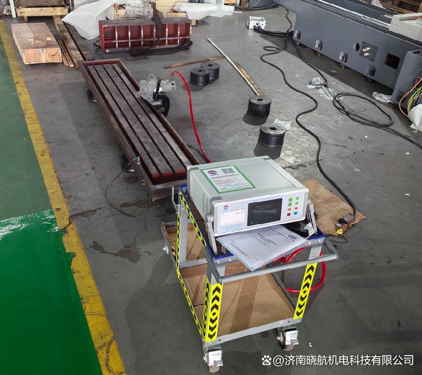 管材加工设备厂家机架出厂前去应力时效处理现场图