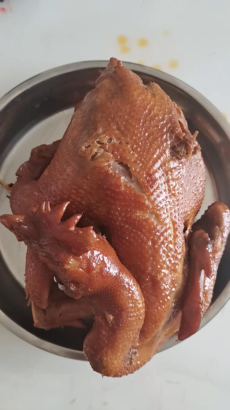 德州火车站扒鸡摊竹夹捞热扒鸡不锈钢接油盆