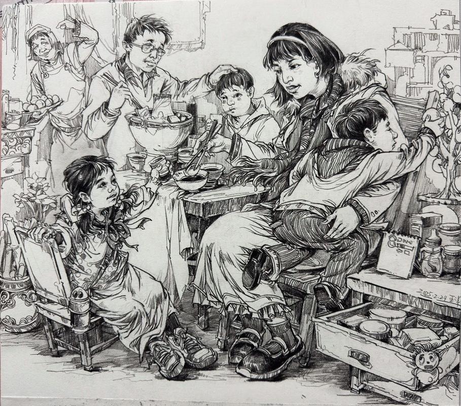艺术集训画室里学员通宵练习素描的场面