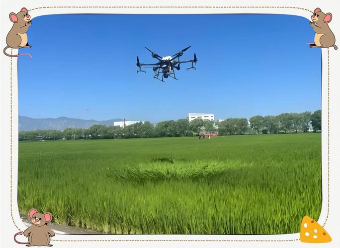 农业无人机计算机视觉病虫害识别作业实景图