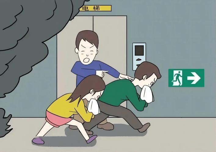 紧急避险火灾场景图