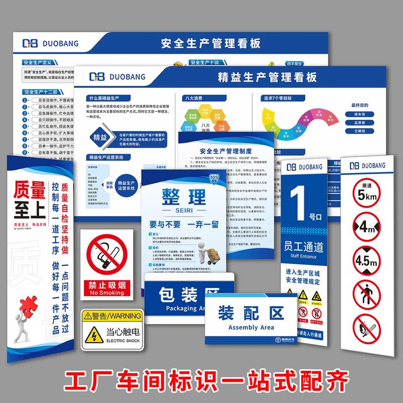 工业车间目视化引导标识设计
