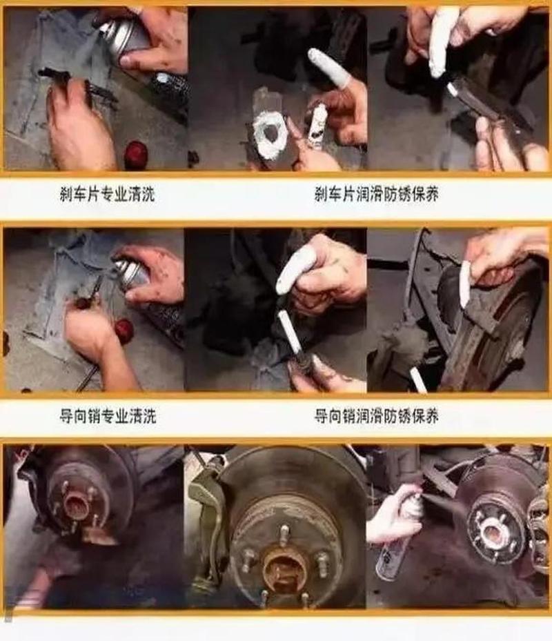 汽车刹车导销润滑保养操作图