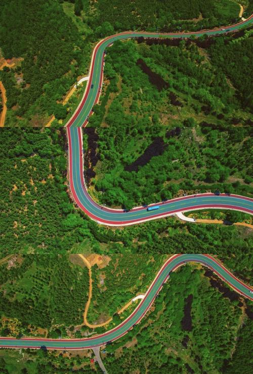 近郊水库环湖骑行公路风景