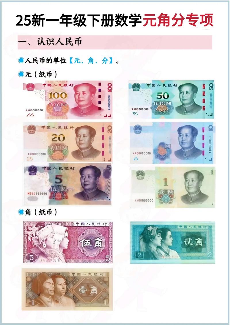 幼儿触摸人民币纸币认知金钱