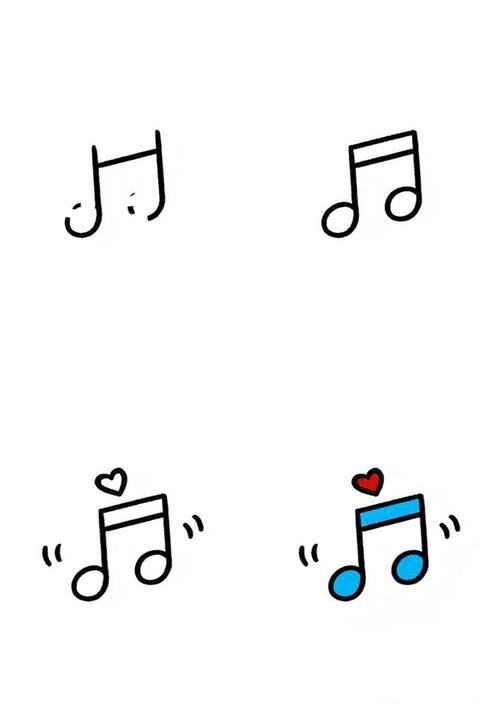 小学生作文本空白处手绘八分音符
