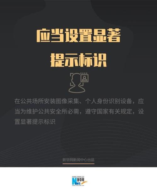 公共场所人脸信息收集合规提示牌
