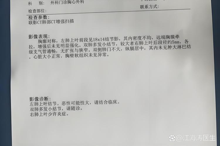 个人体检报告结节异常项标注图