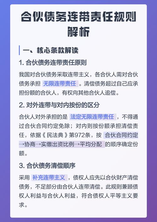 合伙债务对外连带责任法律说明图
