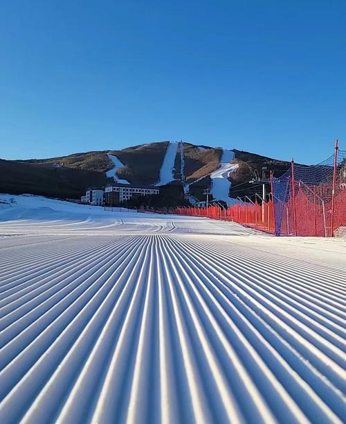 内蒙古美林谷滑雪场冬季雪道全景