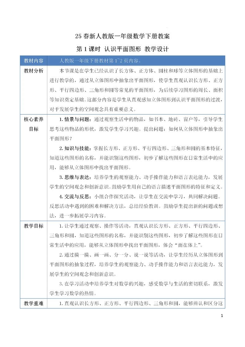 教学目标与重难点