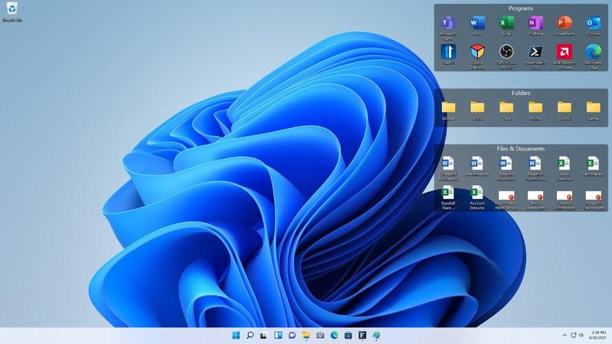 Stardock Fences软件桌面分区效果示意图