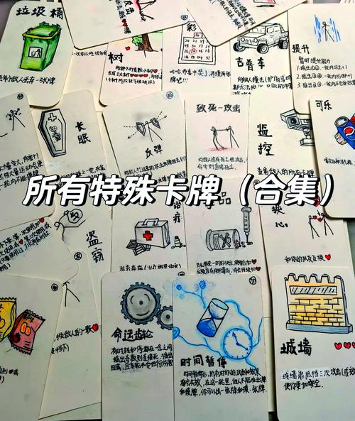 亲子坏题翻牌游戏手绘卡片图
