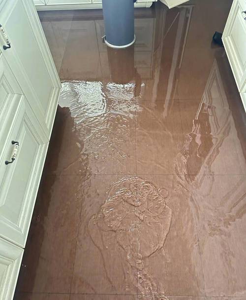 居家老房水管爆裂淹水现场实拍