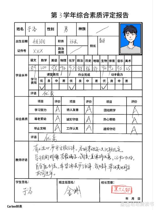 中学生攒满各类获奖证书的综合素质评价档案袋